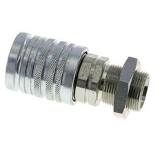 Acero DN 12.5 Acoplamiento hidráulico Enchufe 18 mm L Anillo de compresión Mampara ISO 7241-1 A/8434-1 D 20.5mm