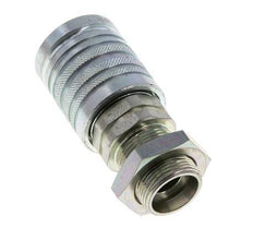 Acero DN 12.5 Acoplamiento hidráulico Enchufe 18 mm L Anillo de compresión Mampara ISO 7241-1 A/8434-1 D 20.5mm