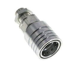 Acero DN 25 Acoplamiento hidráulico Enchufe 18 mm L Anillo de compresión Mampara ISO 7241-1 A/8434-1 D 34,3mm