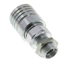 Acero DN 25 Acoplamiento hidráulico Enchufe 22 mm L Anillo de compresión Mampara ISO 7241-1 A/8434-1 D 34,3mm