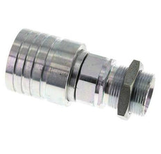 Acero DN 25 Acoplamiento hidráulico Enchufe 28 mm L Anillo de compresión Mampara ISO 7241-1 A/8434-1 D 34,3mm