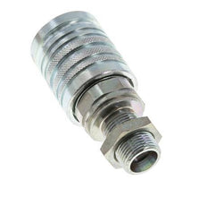 Acero DN 12.5 Acoplamiento hidráulico Enchufe 12 mm S Anillo de compresión Mampara ISO 7241-1 A/8434-1 D 20.5mm