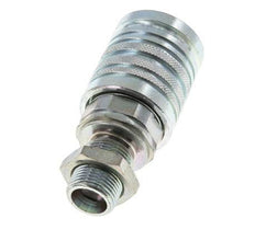 Steel DN 12.5 Hydraulic Coupling Socket 12 mm S Compression Ring Bulkhead ISO 7241-1 A/8434-1 D 20.5mm