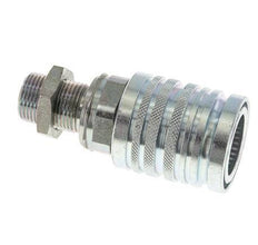 Acero DN 12.5 Acoplamiento hidráulico Enchufe 12 mm S Anillo de compresión Mampara ISO 7241-1 A/8434-1 D 20.5mm