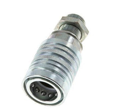 Acero DN 12.5 Acoplamiento hidráulico Enchufe 12 mm S Anillo de compresión Mampara ISO 7241-1 A/8434-1 D 20.5mm