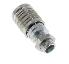 Acero DN 12.5 Acoplamiento hidráulico Enchufe 14 mm S Anillo de compresión Mampara ISO 7241-1 A/8434-1 D 20.5mm