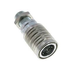 Acero DN 12.5 Acoplamiento hidráulico Enchufe 14 mm S Anillo de compresión Mampara ISO 7241-1 A/8434-1 D 20.5mm
