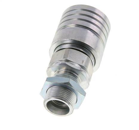 Acero DN 25 Acoplamiento hidráulico Enchufe 20 mm S Anillo de compresión Mampara ISO 7241-1 A/8434-1 D 34,3mm