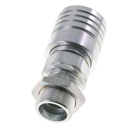 Acero DN 25 Acoplamiento hidráulico Enchufe 25 mm S Anillo de compresión Mampara ISO 7241-1 A/8434-1 D 34,3mm