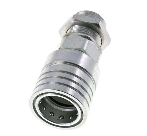 Acero DN 25 Acoplamiento hidráulico Enchufe 25 mm S Anillo de compresión Mampara ISO 7241-1 A/8434-1 D 34,3mm