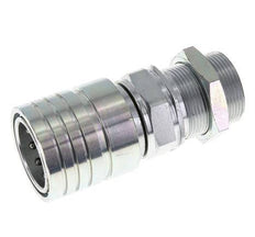 Acero DN 25 Acoplamiento hidráulico Enchufe 30 mm S Anillo de compresión Mampara ISO 7241-1 A/8434-1 D 34,3mm