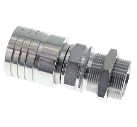 Acero DN 25 Acoplamiento hidráulico Enchufe 30 mm S Anillo de compresión Mampara ISO 7241-1 A/8434-1 D 34,3mm