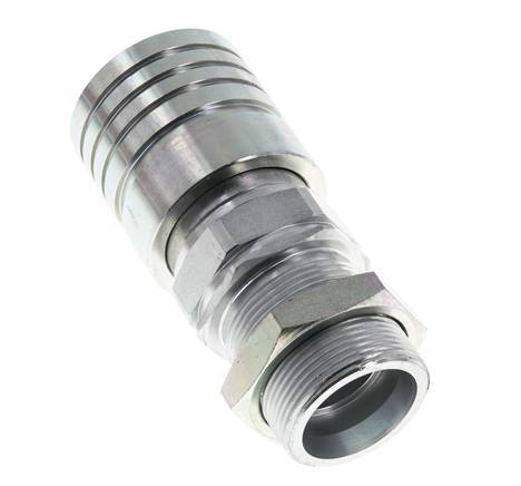 Acero DN 25 Acoplamiento hidráulico Enchufe 30 mm S Anillo de compresión Mampara ISO 7241-1 A/8434-1 D 34,3mm