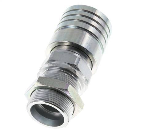 Acero DN 25 Acoplamiento hidráulico Enchufe 30 mm S Anillo de compresión Mampara ISO 7241-1 A/8434-1 D 34,3mm