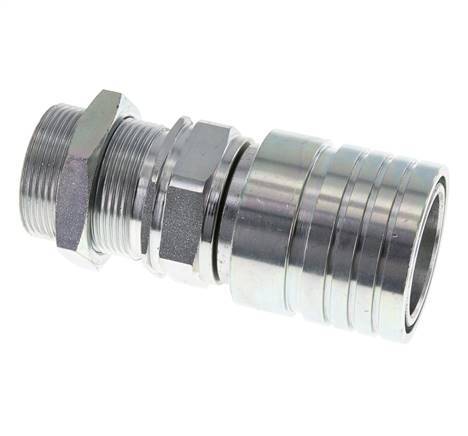 Acero DN 25 Acoplamiento hidráulico Enchufe 30 mm S Anillo de compresión Mampara ISO 7241-1 A/8434-1 D 34,3mm