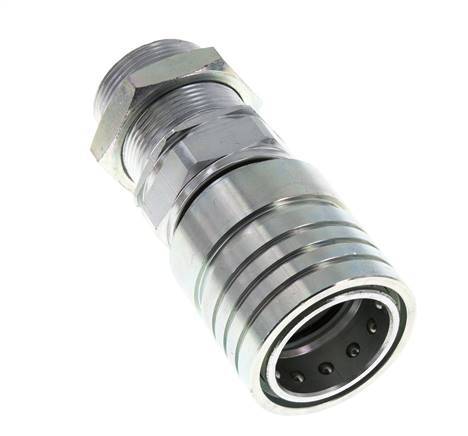 Acero DN 25 Acoplamiento hidráulico Enchufe 30 mm S Anillo de compresión Mampara ISO 7241-1 A/8434-1 D 34,3mm