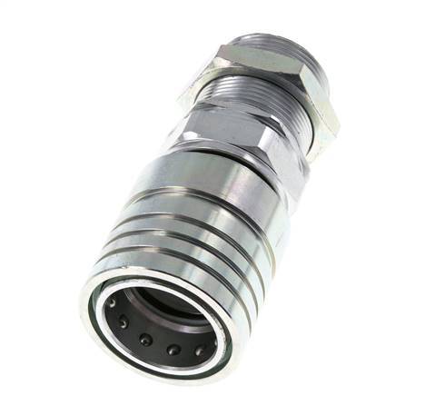 Acero DN 25 Acoplamiento hidráulico Enchufe 30 mm S Anillo de compresión Mampara ISO 7241-1 A/8434-1 D 34,3mm