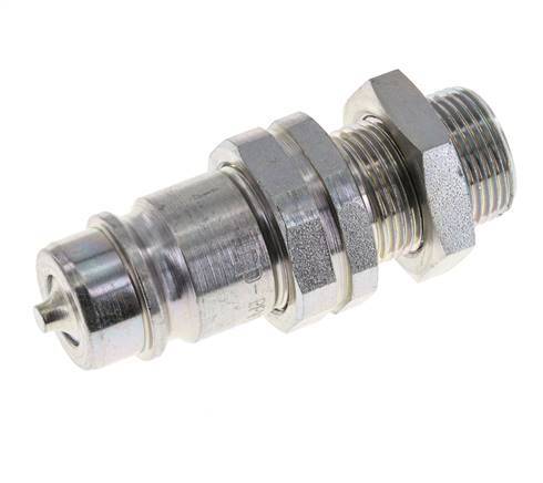 Acero DN 12,5 Acoplamiento hidráulico Tapón 15 mm L Anillo de compresión Mampara ISO 7241-1 A/8434-1 D 20,5mm