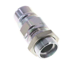 Steel DN 25 Hydraulic Coupling Plug 28 mm L Compression Ring Bulkhead ISO 7241-1 A/8434-1 D 34.3mm