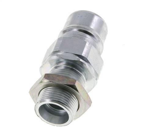 Steel DN 25 Hydraulic Coupling Plug 20 mm S Compression Ring Bulkhead ISO 7241-1 A/8434-1 D 34.3mm