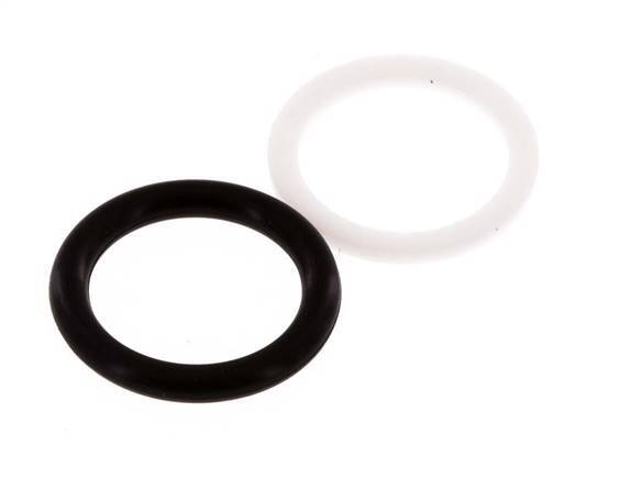 Juego de juntas de PTFE/NBR para acoplamiento hidráulico ISO 7241-1 A (12 mm y 26 mm) [2 piezas]
