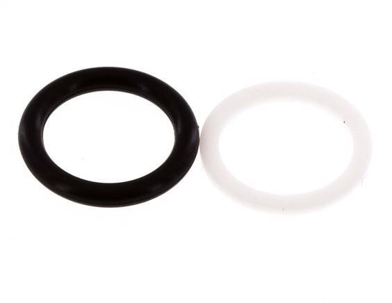 Juego de juntas de PTFE/NBR para acoplamiento hidráulico ISO 7241-1 A (12 mm y 26 mm) [2 piezas]