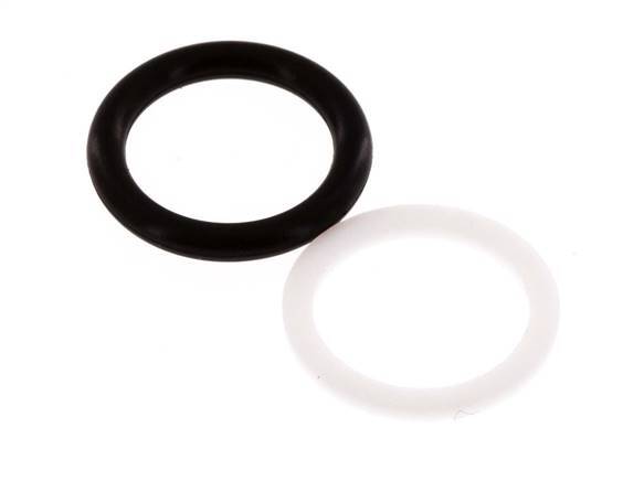 Juego de juntas de PTFE/NBR para acoplamiento hidráulico ISO 7241-1 A (12 mm y 26 mm) [2 piezas]