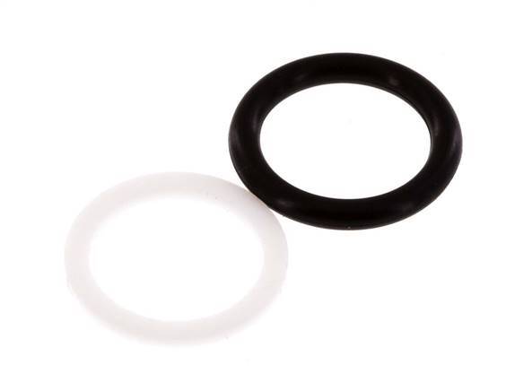 Juego de juntas de PTFE/NBR para acoplamiento hidráulico ISO 7241-1 A (12 mm y 26 mm) [2 piezas]