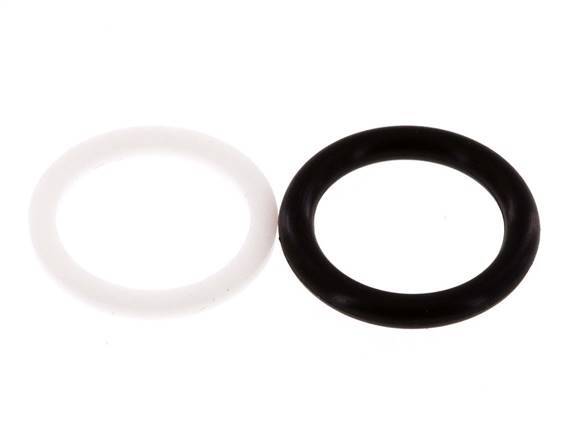 Juego de juntas de PTFE/NBR para acoplamiento hidráulico ISO 7241-1 A (12 mm y 26 mm) [2 piezas]