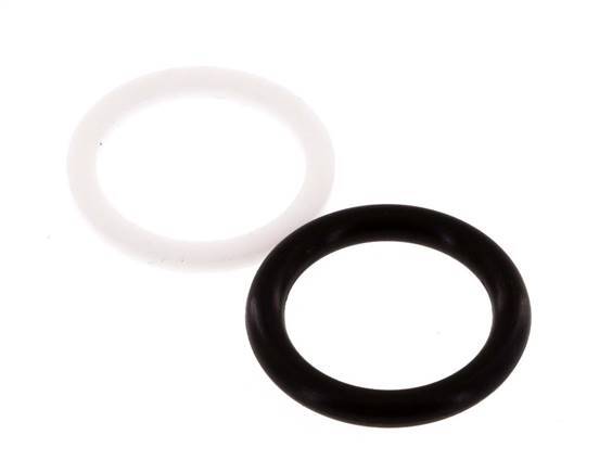 Juego de juntas de PTFE/NBR para acoplamiento hidráulico ISO 7241-1 A (12 mm y 26 mm) [2 piezas]