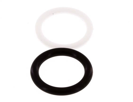 Juego de juntas de PTFE/NBR para acoplamiento hidráulico ISO 7241-1 A (12 mm y 26 mm) [2 piezas]