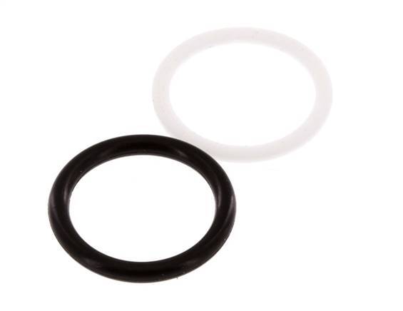 Juego de juntas de PTFE/NBR para acoplamiento hidráulico ISO 7241-1 A (17,3 mm y 31 mm) [5 piezas]
