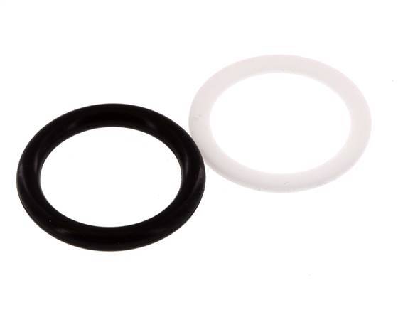 Juego de juntas de PTFE/NBR para acoplamiento hidráulico ISO 7241-1 A (20,5 mm y 38 mm) [5 piezas]