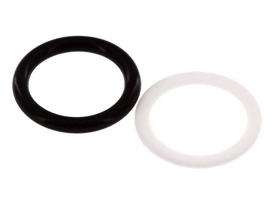 Juego de juntas de PTFE/NBR para acoplamiento hidráulico ISO 7241-1 A (20,5 mm y 38 mm) [5 piezas]
