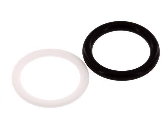 Juego de juntas de PTFE/NBR para acoplamiento hidráulico ISO 7241-1 A (20,5 mm y 38 mm) [5 piezas]