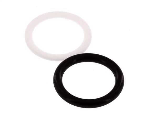 Juego de juntas de PTFE/NBR para acoplamiento hidráulico ISO 7241-1 A (20,5 mm y 38 mm) [5 piezas]