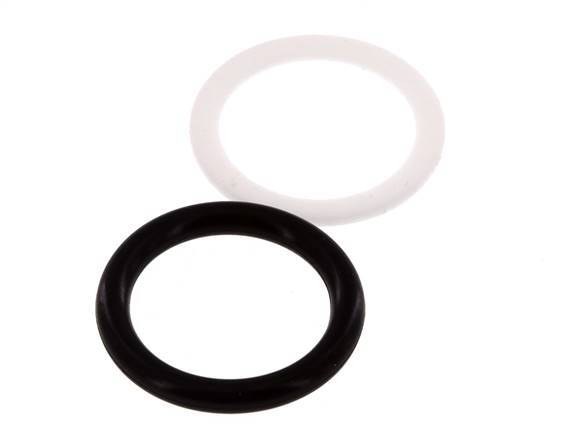 Juego de juntas de PTFE/NBR para acoplamiento hidráulico ISO 7241-1 A (20,5 mm y 38 mm) [5 piezas]