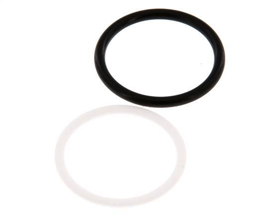 Juego de juntas de PTFE/NBR para acoplamiento hidráulico ISO 7241-1 A (29,1 mm y 46 mm) [2 piezas]