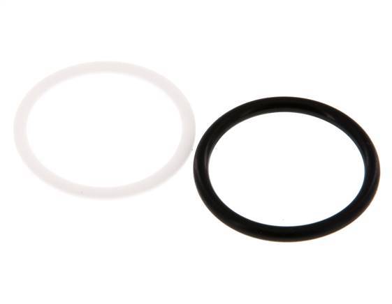 Juego de juntas de PTFE/NBR para acoplamiento hidráulico ISO 7241-1 A (29,1 mm y 46 mm) [2 piezas]