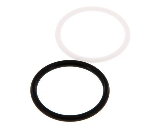 Juego de juntas de PTFE/NBR para acoplamiento hidráulico ISO 7241-1 A (29,1 mm y 46 mm) [2 piezas]