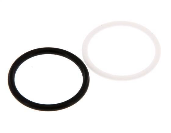Juego de juntas de PTFE/NBR para acoplamiento hidráulico ISO 7241-1 A (29,1 mm y 46 mm) [2 piezas]