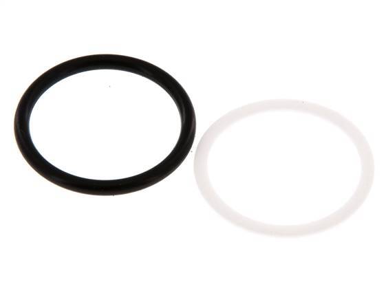 Juego de juntas de PTFE/NBR para acoplamiento hidráulico ISO 7241-1 A (29,1 mm y 46 mm) [2 piezas]