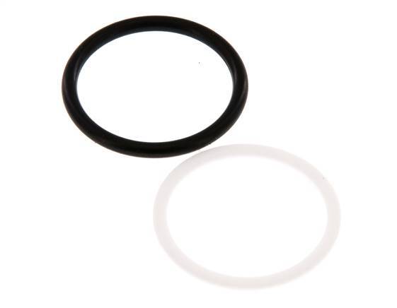 Juego de juntas de PTFE/NBR para acoplamiento hidráulico ISO 7241-1 A (29,1 mm y 46 mm) [2 piezas]