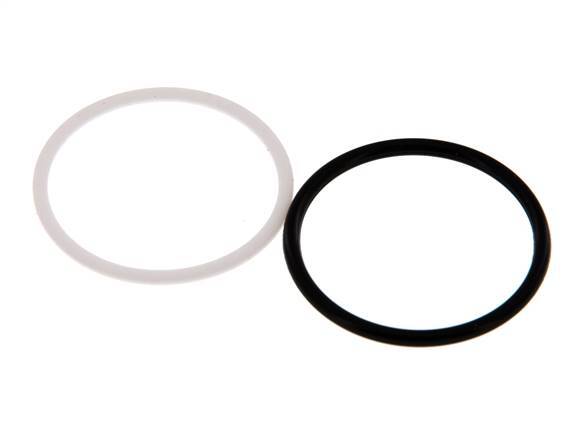 PTFE/NBR Seals Set for ISO 7241-1 A Hydraulic Coupling (34.3 mm and 54 mm) [5 Pieces]