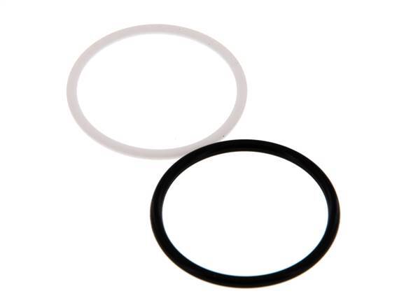 PTFE/NBR Seals Set for ISO 7241-1 A Hydraulic Coupling (34.3 mm and 54 mm) [5 Pieces]