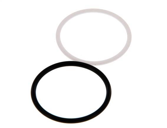 PTFE/NBR Seals Set for ISO 7241-1 A Hydraulic Coupling (34.3 mm and 54 mm) [5 Pieces]