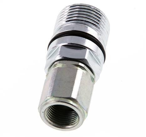 Steel DN 10 Hydraulic Coupling Socket G 3/8 inch Female Threads ISO 14541 D M28 x 2