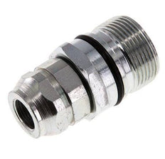 Steel DN 12.5 Hydraulic Coupling Socket G 3/8 inch Female Threads ISO 14541 D M36 x 2