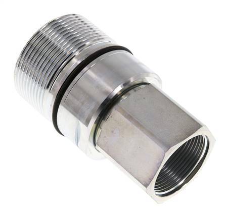 Steel DN 31.5 Hydraulic Coupling Socket G 1 1/2 inch Female Threads D M70 x 3