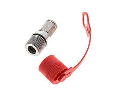 Acoplamiento hidráulico de acero inoxidable DN 6.3 Enchufe G 1/4 pulgadas rosca hembra ISO 14541 D M24 x 2